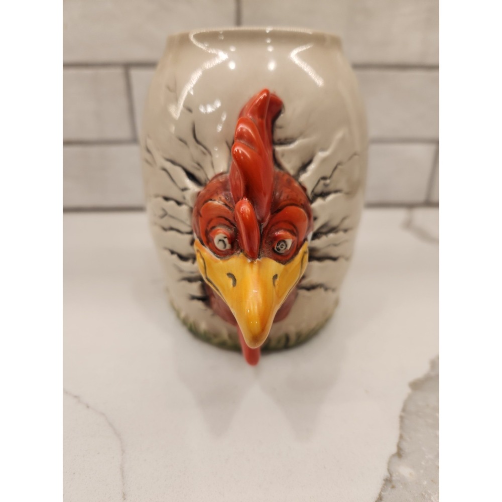 Gerz Germany Handmade Rooster Hatching From Egg Stein‎ Mug Missing Top Piece/Lid
